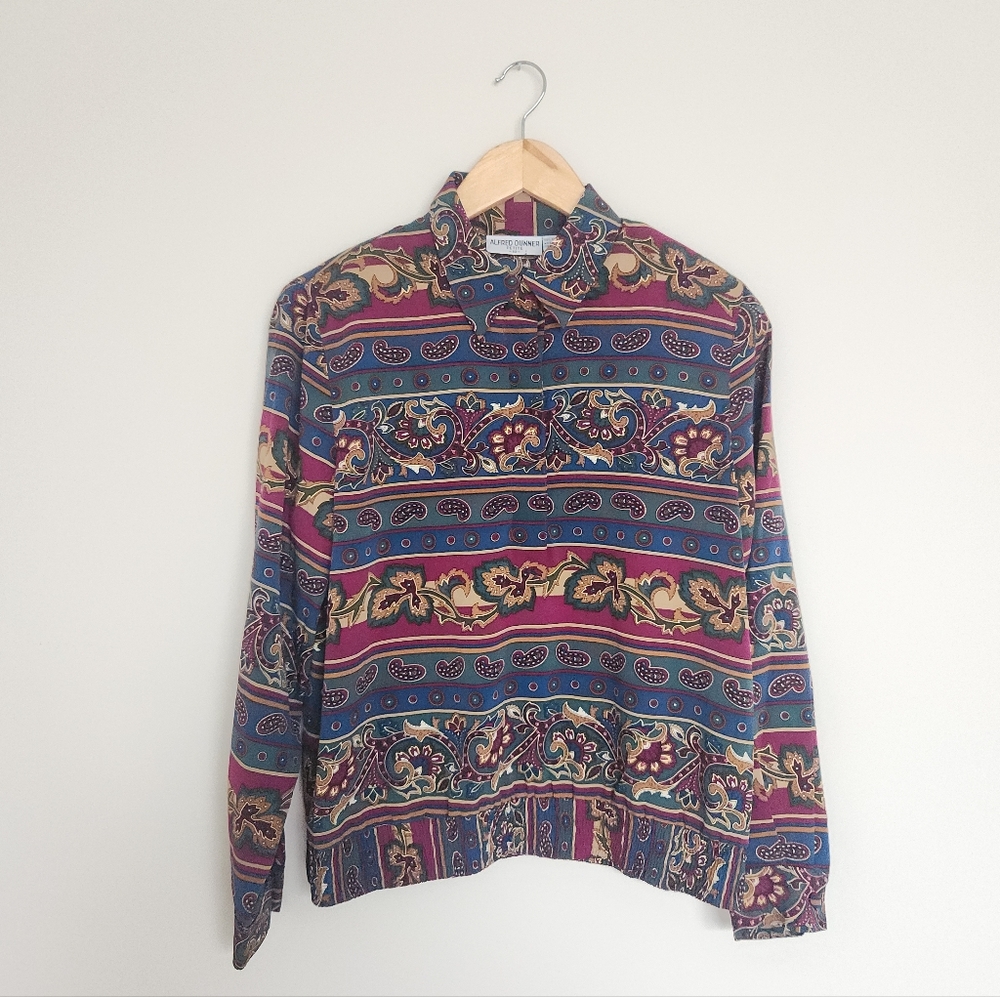 Vintage Alfred Dunner Paisley Blouse